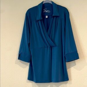 Women’s Soft by Avenue plus size 18/20 stretchy flattering popover top